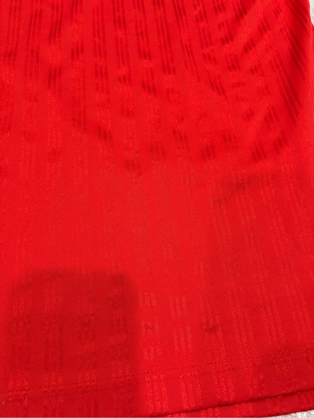 [M/PTP:23”]adidas Red Men’s Short-Sleeve Soccer Jersey vintage athletic - Picture 2 of 7
